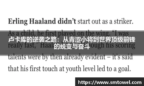 卢卡库的逆袭之路：从青涩小将到世界顶级前锋的蜕变与奋斗